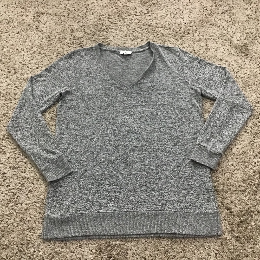 Lucky Brand Unisex Light Summer Sweater Grey Size Small Long Sleeve